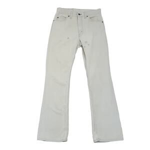 Vintage 70s Levi's cream corduroy high rise bootcut flare jeans Womens 31